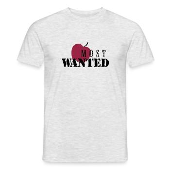 appel most wanted_Vec_3 de - Männer T-Shirt - Grau meliert - Vorne - AI Model Male 178 dark (178cm)