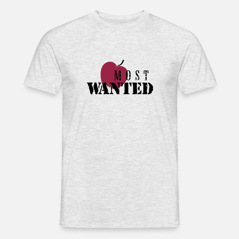 appel most wanted_Vec_3 de - Männer T-Shirt - Grau meliert