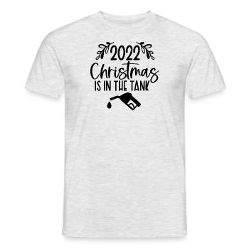 christmas is in the tank - Männer T-Shirt - Grau meliert - Vorne - AI Model Male 178 dark (178cm)