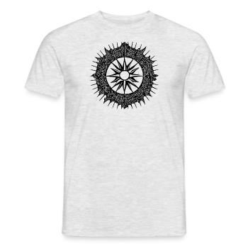 Sun Moon Mosaic Astrology mystical symbol 2 - Men's T-Shirt - heather grey - Front - AI Model Male 178 dark (178cm)