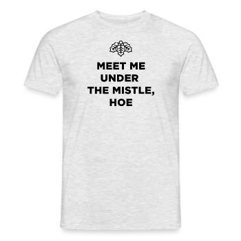 Meet me under the mistel, hoe! Ho, Ho, Ho! - Männer T-Shirt - Grau meliert - Vorne - AI Model Male 178 dark (178cm)