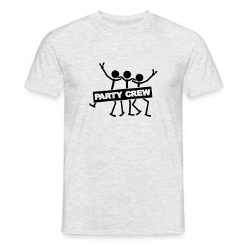 Party Crew Team - Men's T-Shirt - heather grey - Front - AI Model Male 178 dark (178cm)