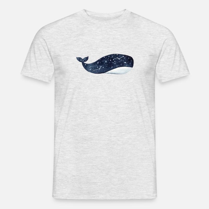 Galaxy Star Whale - Männer T-Shirt - Grau meliert