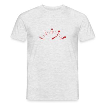 Love gauge 2 - Men's T-Shirt - heather grey - Front - AI Model Male 178 dark (178cm)