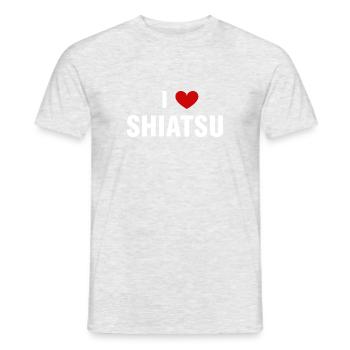 ICH LIEBE SHIATSU - Männer T-Shirt - Grau meliert - Vorne - AI Model Male 178 dark (178cm)