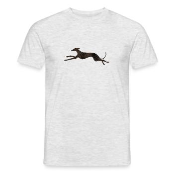 Dunkler rennender Windhund - Männer T-Shirt - Grau meliert - Vorne - AI Model Male 178 dark (178cm)