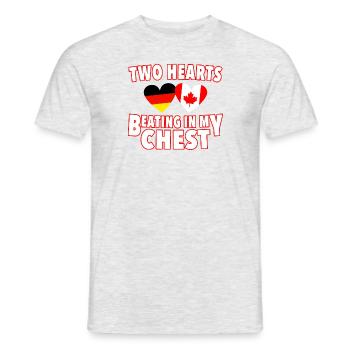 GERMANY CANADA CHEST - Men's T-Shirt - heather grey - Front - AI Model Male 178 dark (178cm)