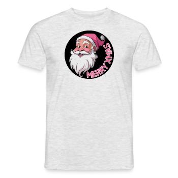Merry Pinkmas Pink Christmas Xmas merry christmas - Men's T-Shirt - heather grey - Front - AI Model Male 178 dark (178cm)