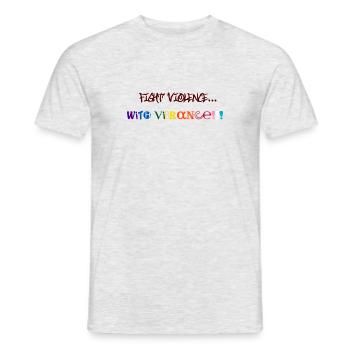 Agressivement positif - T-shirt homme - gris chiné - Devant - AI Model Male 178 dark (178cm)