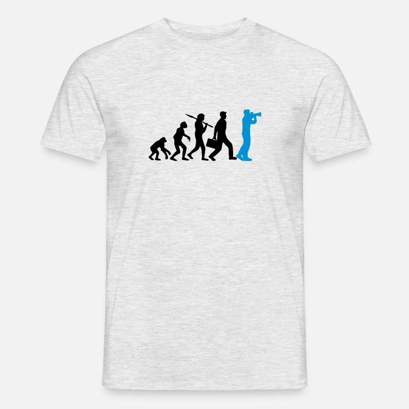 Photographe Caméra Evolution - T-shirt homme - gris chiné