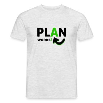 plan a - Men's T-Shirt - heather grey - Front - AI Model Male 178 dark (178cm)