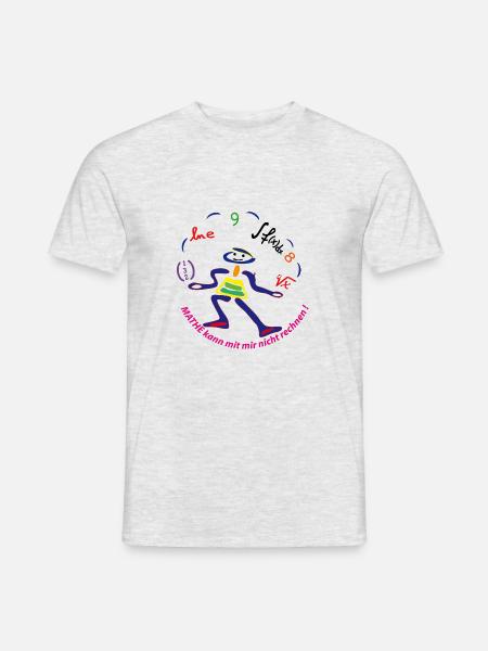 mit mir nicht rechnen2 - Männer T-Shirt - Grau meliert