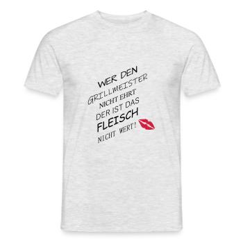 Fleisch nicht wert - Männer T-Shirt - Grau meliert - Vorne - AI Model Male 178 dark (178cm)