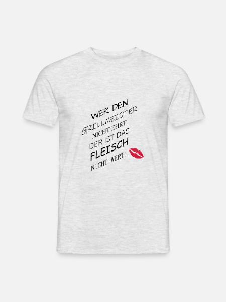 Fleisch nicht wert - Männer T-Shirt - Grau meliert