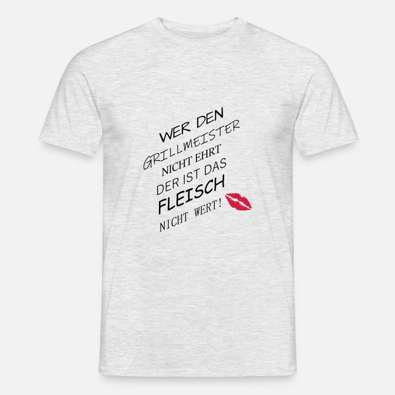 Fleisch nicht wert - Männer T-Shirt - Grau meliert