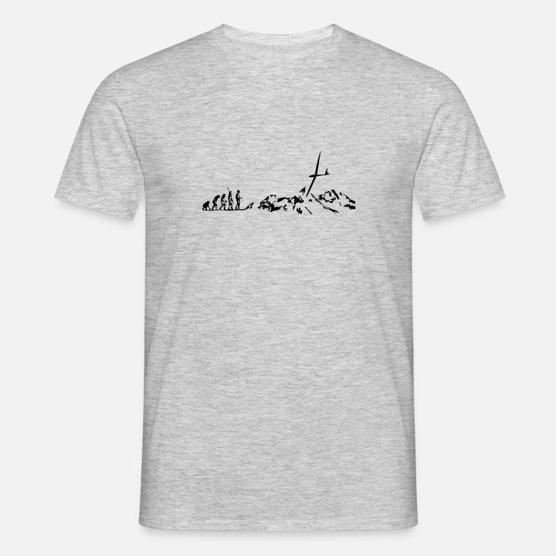 evolution glider glider glider glider - Men's T-Shirt - heather grey