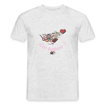Candy? Or a spell? - Men's T-Shirt - heather grey - Front - AI Model Male 178 dark (178cm)