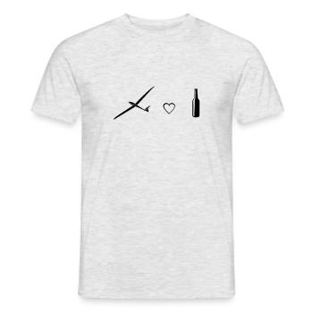 Glider Gliding Glider Glider Pilot Pilot - Men's T-Shirt - heather grey - Front - AI Model Male 178 dark (178cm)
