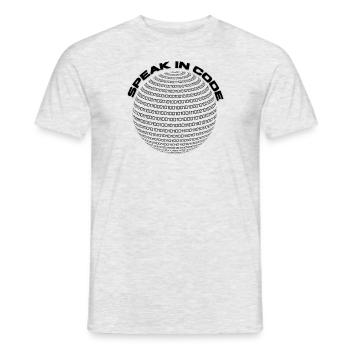 Speak in Code - Männer T-Shirt - Grau meliert - Vorne - AI Model Male 178 dark (178cm)
