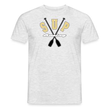 Course de SUP - T-shirt homme - gris chiné - Devant - AI Model Male 178 dark (178cm)