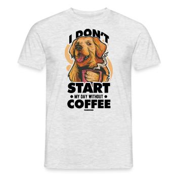 Café - T-shirt homme - gris chiné - Devant - AI Model Male 178 dark (178cm)