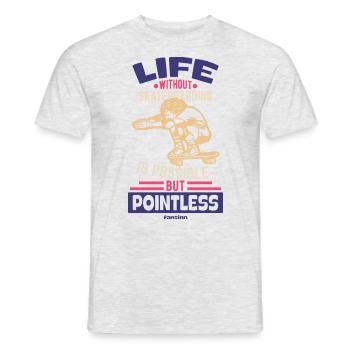 Une vie sans skateboard est possible - T-shirt homme - gris chiné - Devant - AI Model Male 178 dark (178cm)