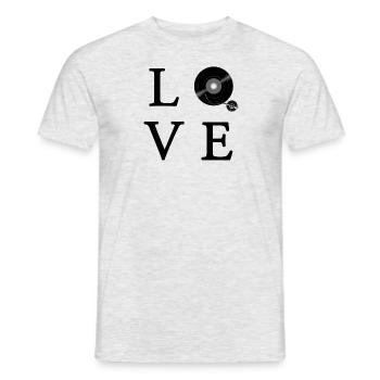 Djane DJ Vinyl Retro - Männer T-Shirt - Grau meliert - Vorne - AI Model Male 178 dark (178cm)