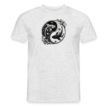 yin et yang, symbole de sérénité - T-shirt homme - gris chiné - Devant - AI Model Male 178 dark (178cm)