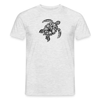 Meeresschildkröte und Meeresschildkröte, Wassertier - Männer T-Shirt - Grau meliert - Vorne - AI Model Male 178 dark (178cm)