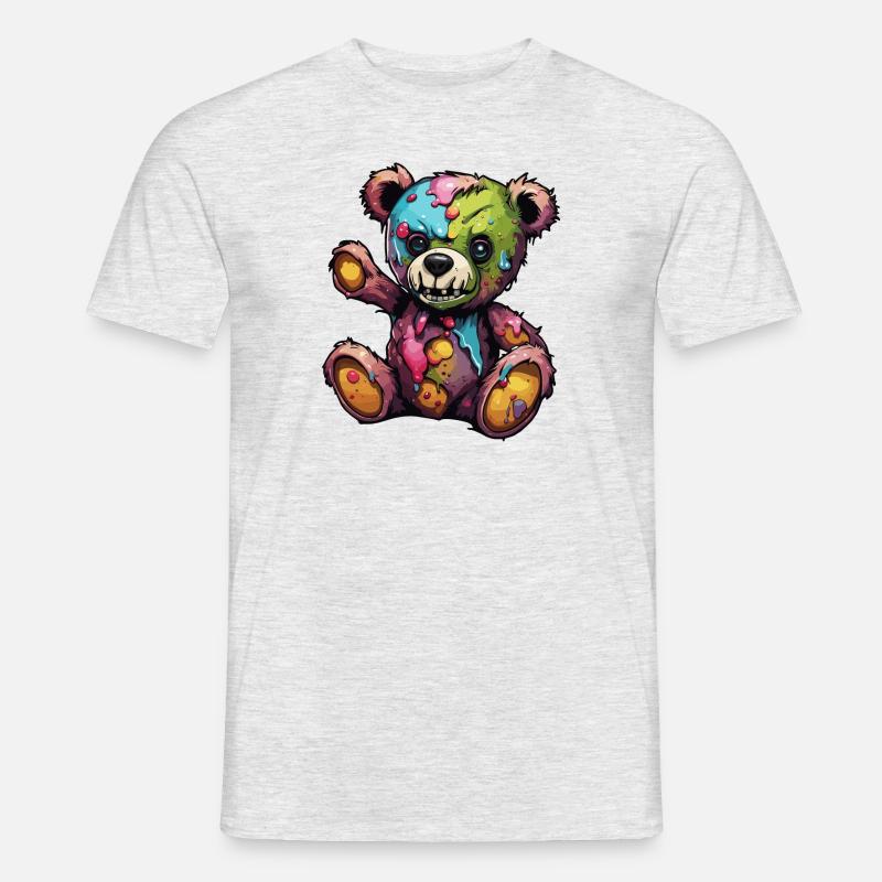 Teddybär / Kuscheltier / Stofftier / Geschenkidee - Männer T-Shirt - Grau meliert