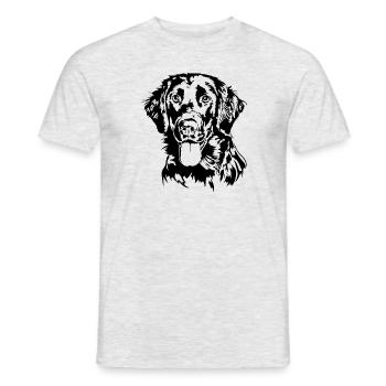 FLAT COATED RETRIEVER Hunde Hund Jagdhund Wilsigns - Männer T-Shirt - Grau meliert - Vorne - AI Model Male 178 dark (178cm)