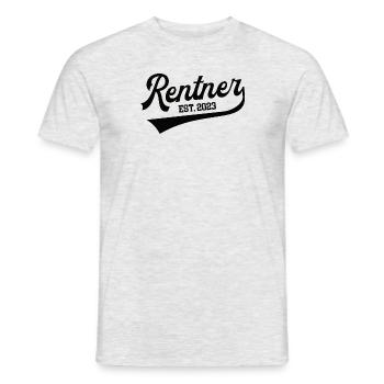 Rentner 2023 Rentenbeginn Rente in 23 Ruhestand - Männer T-Shirt - Grau meliert - Vorne - AI Model Male 178 dark (178cm)