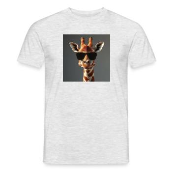 Girafe stylée - T-shirt homme - gris chiné - Devant - AI Model Male 178 dark (178cm)