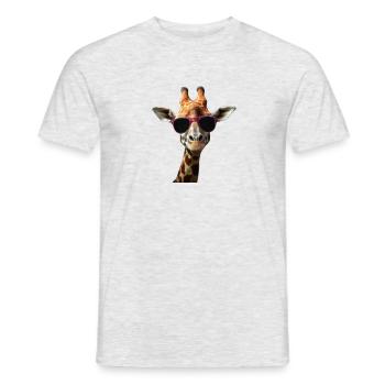 Girafe avec un style d'enfer - T-shirt homme - gris chiné - Devant - AI Model Male 178 dark (178cm)