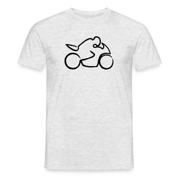 motorcycle rough - Men's T-Shirt - heather grey - Front - AI Model Male 178 dark (178cm)