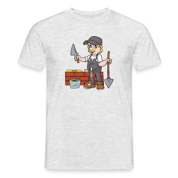 Maurer - Männer T-Shirt - Grau meliert - Vorne - AI Model Male 178 dark (178cm)
