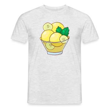 Eis Speiseeis Eiskrem Eiscreme Kugeleis Eisbecher - Männer T-Shirt - Grau meliert - Vorne - AI Model Male 178 dark (178cm)