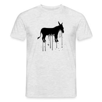 stamp drop color blob graffiti spray donkey p - Men's T-Shirt - heather grey - Front - AI Model Male 178 dark (178cm)