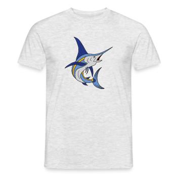 Speerfisch Schwertfisch Marlin Hochseeangeln - Männer T-Shirt - Grau meliert - Vorne - AI Model Male 178 dark (178cm)