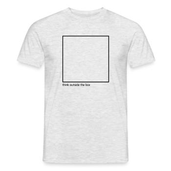 Think outside the box - Shirt für Kreative Denker - Männer T-Shirt - Grau meliert - Vorne - AI Model Male 178 dark (178cm)