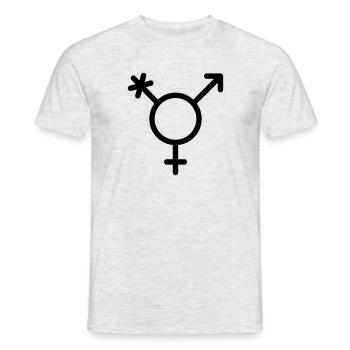 Transgender - symbol for transsexuals - Men's T-Shirt - heather grey - Front - AI Model Male 178 dark (178cm)