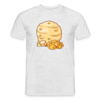 Walnuss Eis Speiseeis Eiskrem Eiscreme Kugeleis - Männer T-Shirt - Grau meliert - Vorne - AI Model Male 178 dark (178cm)