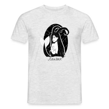 T-shirt zodiacal Capricorne / Capricorne - T-shirt homme - gris chiné - Devant - AI Model Male 178 dark (178cm)