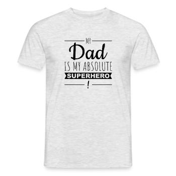 DAD SUPERHERO | Fathers Day Vatertag Geschenk - Männer T-Shirt - Grau meliert - Vorne - AI Model Male 178 dark (178cm)