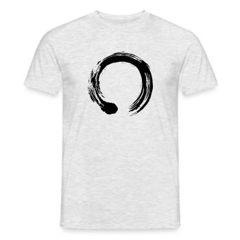 Cercle de méditation - T-shirt homme - gris chiné - Devant - AI Model Male 178 dark (178cm)
