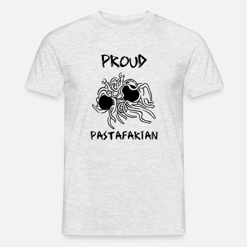 Stolzes Pastafarian - Männer T-Shirt - Grau meliert