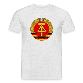 DDR logo - Men's T-Shirt - heather grey - Front - AI Model Male 178 dark (178cm)