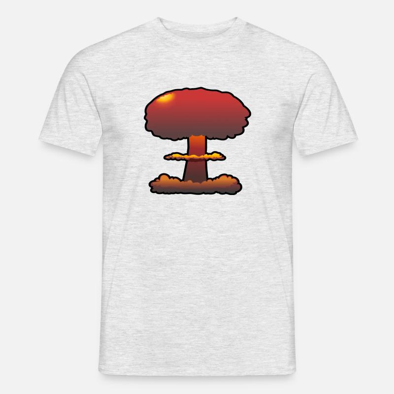 Boom Comic Explosion Atompilz - Männer T-Shirt - Grau meliert