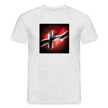 Norwegen Flagge - Männer T-Shirt - Grau meliert - Vorne - AI Model Male 178 dark (178cm)