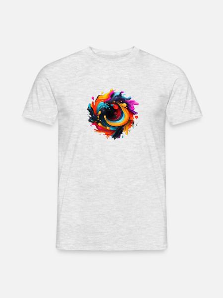 Farbenfroh - Männer T-Shirt - Grau meliert